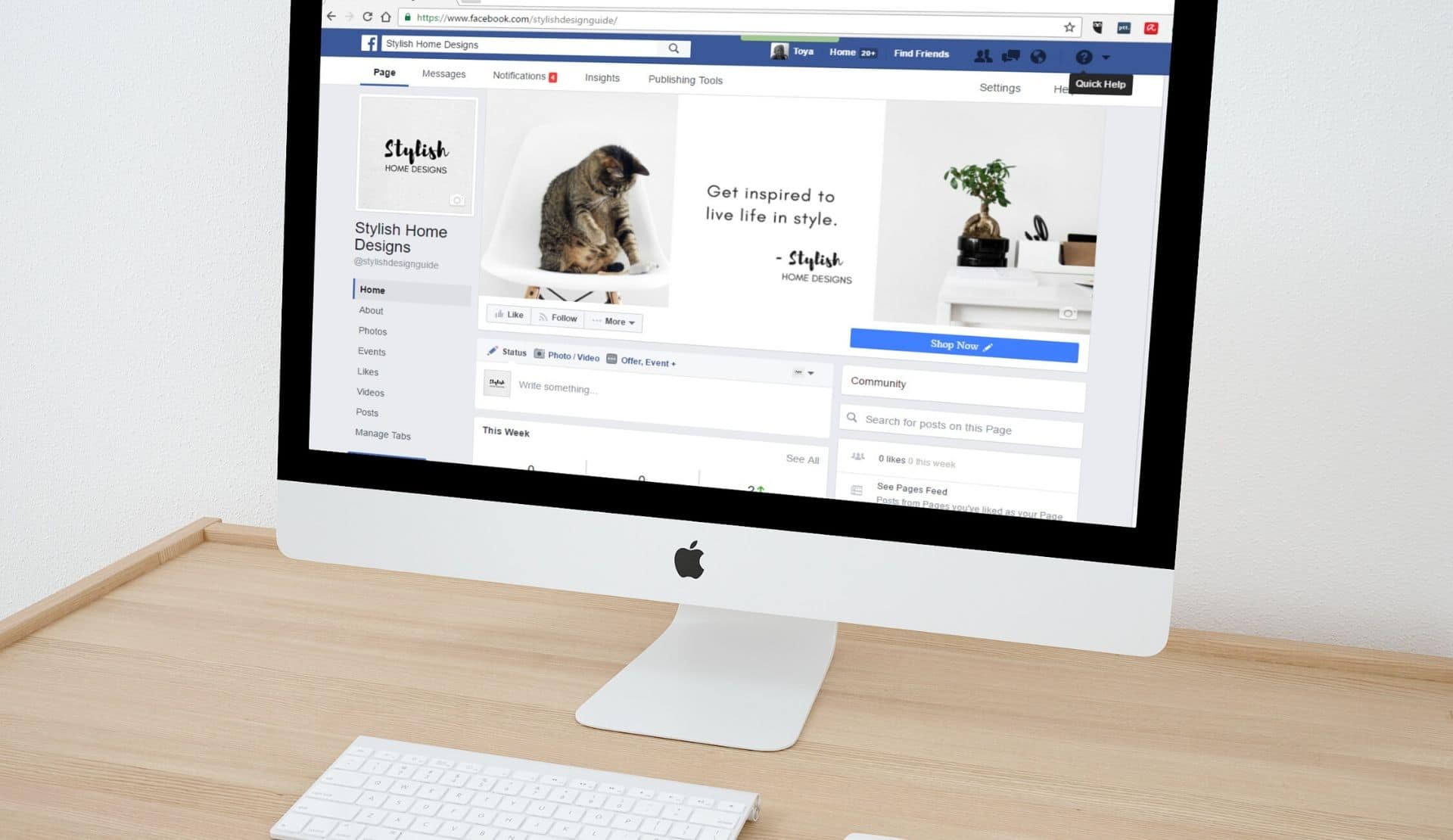 Fanpage no Facebook