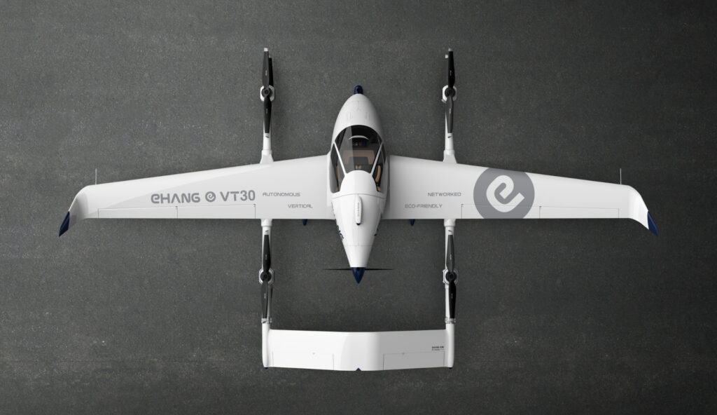 Táxi aéreo autônomo da eHang chega a 300km/h